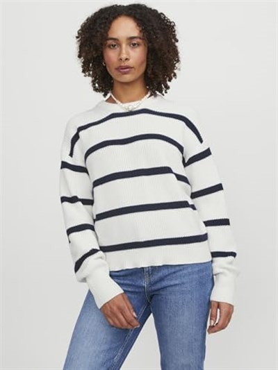 JJXX JJXX JXMILA TWIST STRIPE CREW NECK KNIT SN Triko Kadın