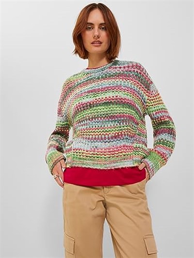 JJXX JJXX JXSIMONE SPACE DYE CREW NECK KNIT SN Triko Kadın
