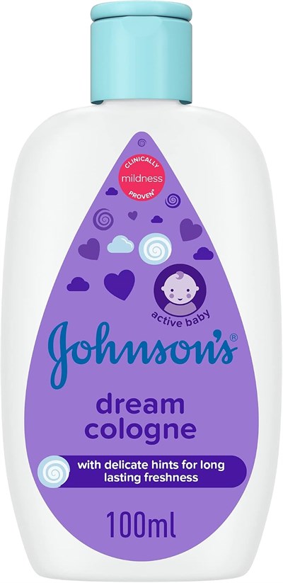 Johnsons Baby Dream Bebek Kolonyası 100 ml | Klinik olarak kanıtlanmış hafif formül, alkolsüz, doğal olarak türetilmiş, paraben, sülfat, boya ve ftalat içermez
