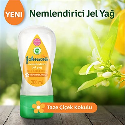 Johnsons Baby Nemlendirici Jel Yağ, Taze Çiçek Kokulu, Dermatolojik Olarak Test Edilmiş Nemlendirici Jel, 200 ml