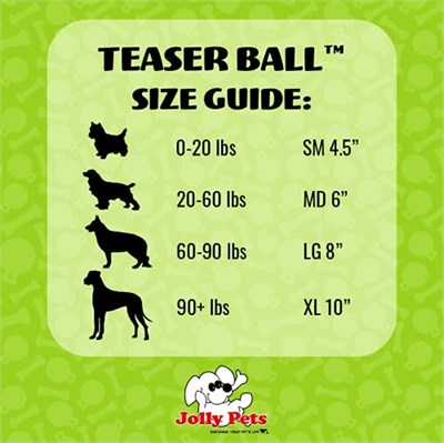 Jolly Pets JOLL040B köpek oyuncağı - Teaser topu, 10 cm, mavi - Seçenekler: Large / X-Large, Large / X-Large (3 paketi)