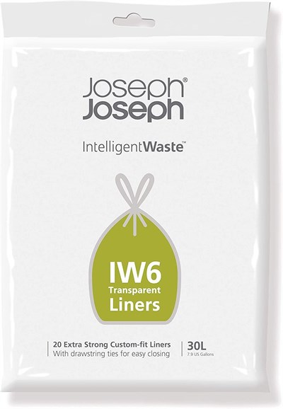 Joseph Joseph 30118 IW6 30 litre çöp torbası (20li paket) şeffaf, şeffaf
