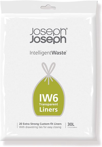 Joseph Joseph 30118 IW6 30 litre çöp torbası (20li paket) şeffaf, şeffaf