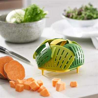 Joseph Joseph 45030 Bloom Katlanır Buharda Pişirme Sepeti, Yeşil