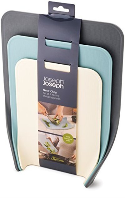 Joseph Joseph 60122 Nest Chop 3’Lü Kesme Tahtası Seti, Plastik, 5,7 X 25,5 X 34,3 Cm