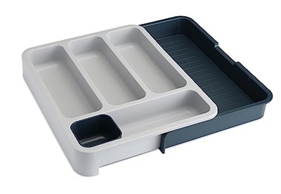 Joseph Joseph 85042 DrawerStore Genişleyen Çatal Bıçak Düzenleyici, Koyu Gri