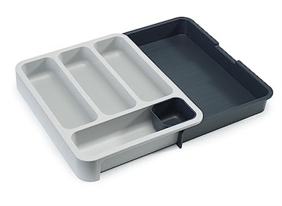 Joseph Joseph 85042 DrawerStore Genişleyen Çatal Bıçak Düzenleyici, Koyu Gri