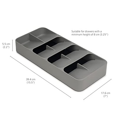 Joseph Joseph 85119 Drawerstore Kompakt Çatal Kaşık Düzenleyici, Gri