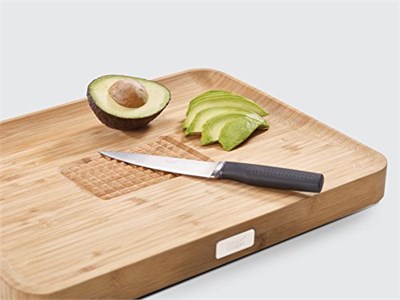 Joseph Joseph Cut&Carve Plus Büyük Bambu Kesme Tahtası, Bambu