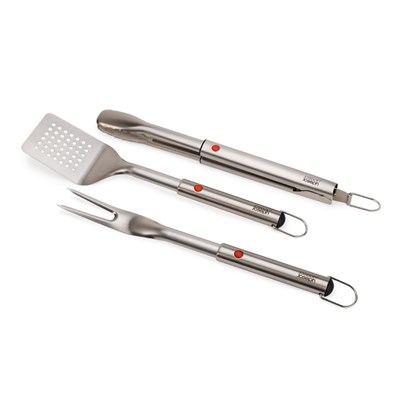 Joseph Joseph Grillout 3 Lü Paslanmaz Çelik Barbekü Spatulası, Maşa Ve Çatal Seti