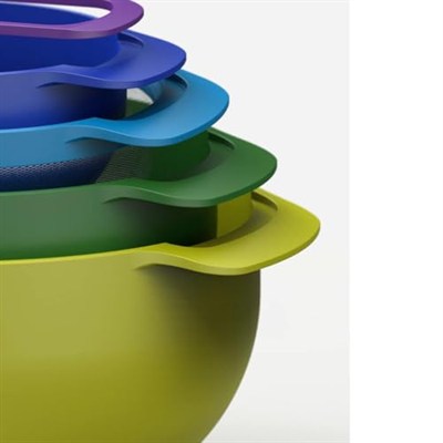 Joseph Joseph, Kitchenaid Joseph Joseph 40031 Nest 9 Plus Karıştırma Kaseleri, 32.5x26x15cm, Çok Renkli