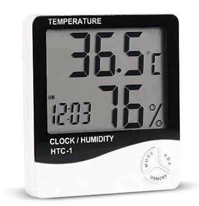 Jouis İç Mekan Higrometre (Nem Ölçer) ve Termometre, Büyük Ekran, Masa Ayaklı, Asmalı, Mıknatıslı, Elektronik Sıcaklık ve Nem Ölçer