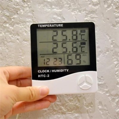 Jouis İç Mekan Higrometre (Nem Ölçer) ve Termometre, Büyük Ekran, Masa Ayaklı, Asmalı, Mıknatıslı, Elektronik Sıcaklık ve Nem Ölçer