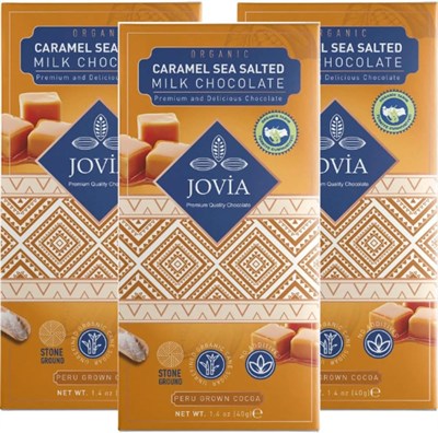 jovia premium quality chocolate Organik Sütlü Çikolata-karamel&deniz Tuzlu 3lü Avantaj