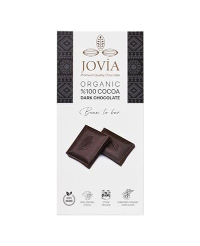 jovia premium quality chocolate ORGANİK ÇİKOLATA -%100 BİTTER SADE