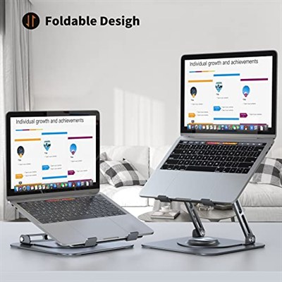 JOYEKY Masa için Dizüstü Bilgisayar Standı, 360° Dönebilen Tabanlı Ayarlanabilir Bilgisayar Standı, İşbirliğine Dayalı Çalışma için Ergonomik Dizüstü Bilgisayar Yükselticisi, Katlanabilir ve