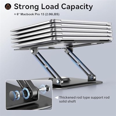 JOYEKY Masa için Dizüstü Bilgisayar Standı, 360° Dönebilen Tabanlı Ayarlanabilir Bilgisayar Standı, İşbirliğine Dayalı Çalışma için Ergonomik Dizüstü Bilgisayar Yükselticisi, Katlanabilir ve