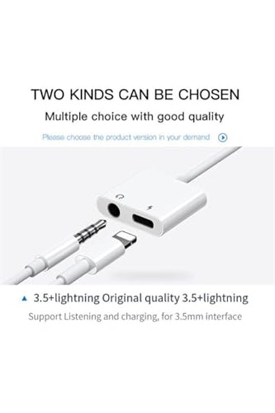 Joyroom Iphone Lightning 2 In1 Şarj Kulaklık Dönüştürücü Jack Adaptör Iphone Lightning S M403 Beyaz