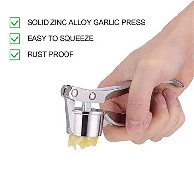 Jsdoin Profesyonel Mutfak Sarımsak Presi/Kıyma/Kırıcı İngiltere, Soyucu Sıkacağı Ağır Hizmet Sarımsak Presseri, Kullanıcı Dostu Doğrayıcı, Temizlemesi Kolay ve Dayanıklı