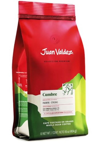 Juan Valdez Premium Cumbre Strong Çekirdek Kahve,%100 Arabica, 454g