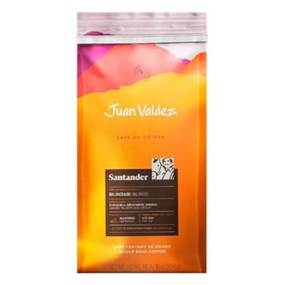Juan Valdez Santander Single Origin Orta Kavrulmuş Çekirdek Kahve, Dengeli, 454gr