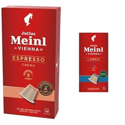 Julius Meinl Espresso Crema Kapsül Kahve 10 Adet ve Julius Meinl Lungo Classico Kapsül Kahve - 1 paket 10 Adet Biodegradable