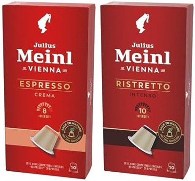 Julius Meinl Espresso Crema Kapsül Kahve 10 Adet ve Julius Meinl Ristretto Intenso Kapsül Kahve 10 Adet Biodegradable