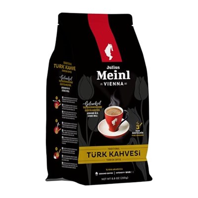 Julius Meinl Geleneksel Taş Değirmenlerde Öğütülmüş Türk Kahvesi, Orta Kavrulmuş, 100% Arabica, 250 Gram (3 paketi) - Seçenekler: 250 g (3 Pack), 220 g (1 Pack), 220 g (2 Pack)