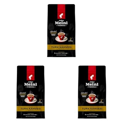 Julius Meinl Geleneksel Taş Değirmenlerde Öğütülmüş Türk Kahvesi, Orta Kavrulmuş, 100% Arabica, 250 Gram (3 paketi) - Seçenekler: 250 g (3 Pack), 220 g (1 Pack), 220 g (2 Pack)