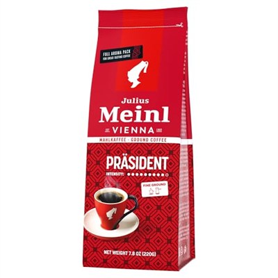 Julius Meinl Präsident Blend Öğütülmüş Filtre Kahve, Orta Kavrulmuş, Yumuşak İçim 220 g