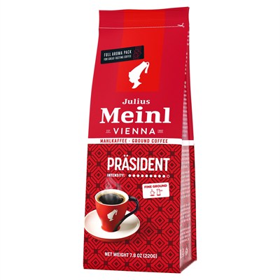 Julius Meinl Präsident Blend Öğütülmüş Filtre Kahve, Orta Kavrulmuş, Yumuşak İçim 220 g