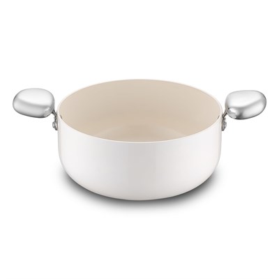 Jumbo Creamstone Swiss Crystal Cream İndüksiyon Tabanlı 7 Parça Tencere Seti