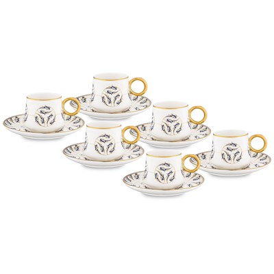 Jumbo Grace Gold 6 Kişilik Kahve Fincan Takımı