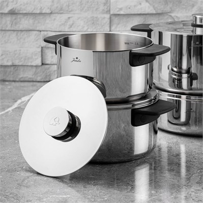 Jumbo Infinity 3PLY 8 Parça İndüksiyon Tabanlı Çelik Tencere Seti