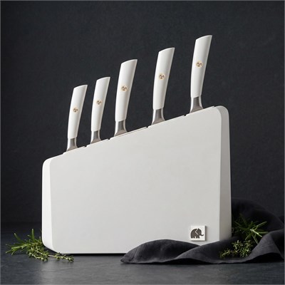 Jumbo Katana Standlı 6 Parça Alman Çeliği Beyaz Bıçak Seti