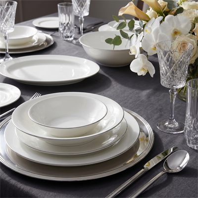 Jumbo Merlem 55 Parça 12 Kişilik Yemek Takımı Platin