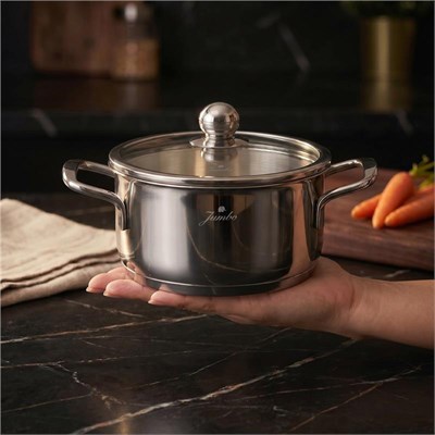 Jumbo New Baby Steel 6 Parça İndüksiyon Tabanlı Çelik Mini Set