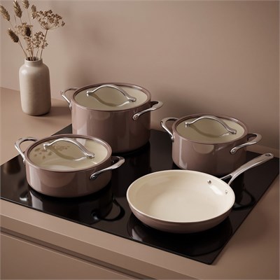 Jumbo Palencia Swiss Crystal Brown 7 Parça Tencere Seti