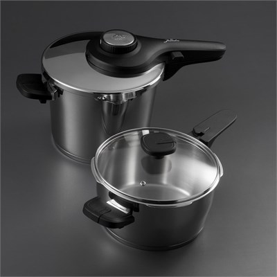 Jumbo Prime Master İndüksiyon Tabanlı Çelik Düdüklü Tencere Seti 4+6 Litre