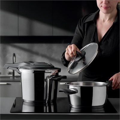 Jumbo Prime Master İndüksiyon Tabanlı Çelik Düdüklü Tencere Seti 4+6 Litre