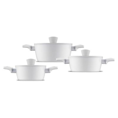 Jumbo Swiss Crystal 6 Parça Light Grey Midi Tencere Seti