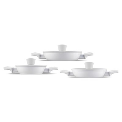Jumbo Swiss Crystal 6 Parça Light Grey Sahan Seti