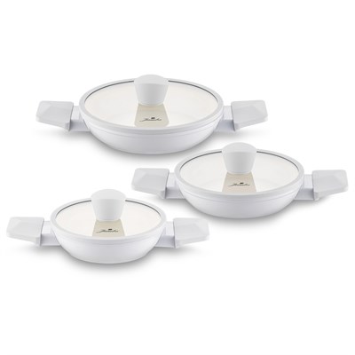 Jumbo Swiss Crystal 6 Parça Light Grey Sahan Seti