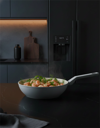 Jumbo Swiss Crystal Light Grey Wok Tava 28 cm