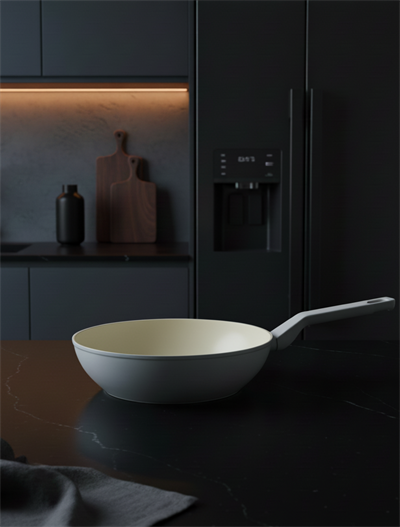 Jumbo Swiss Crystal Light Grey Wok Tava 28 cm