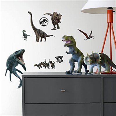 Jurassic World Fallen Kingdom Soy ve Yapıştır Duvar Çıkartmaları, RoomMatesten RMK3798SCS