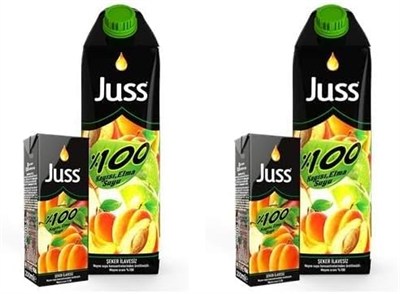 Juss%100 Elma Kayısı Suyu 1 lt