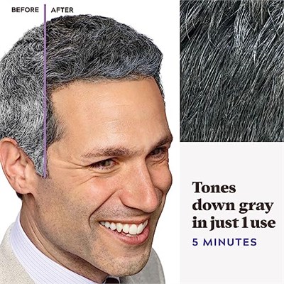 Just For Men Touch of Grey, Gri Saç Boyama Tarak Aplikatörlü Erkekler için, Tuz ve Biber Görünümünde Harika - Siyah, T-55 (Ambalaj değişebilir)