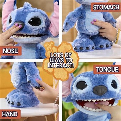 Just Play Disney Ultimate Stitch – Fonksiyonel Pelüş Hayvan, 100+ Gürültü ve Tepki, 3 Yaşından İtibaren, 43 cm, Etkileşimli, Pelüş Hayvan