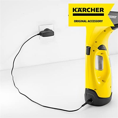 Kärcher 2.633-107.0 Yedek pil şarj cihazı, Kärcher pencere süpürgeleri için, Siyah